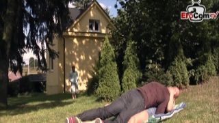 GERMAN BLONDE MILF WITH INTIM PIERCING FUCK OUTDOOR