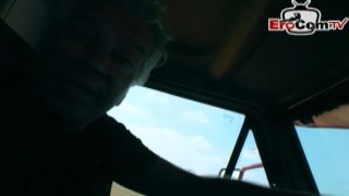 German skinny hitchhiker teen pick up from grandpa in f