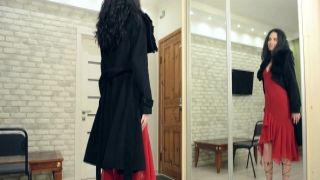 WeAreHairy - Jeanette - Red Dress Black Shoes