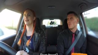 Busty pigtailed redhead fucks examiner